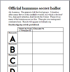 The hummus ballot