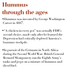 'Hummus through the ages' poster